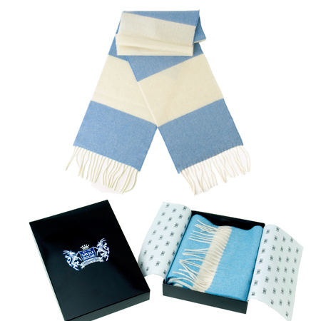 Sky Blue Cashmere Bar Scarf Retro Football Shirts