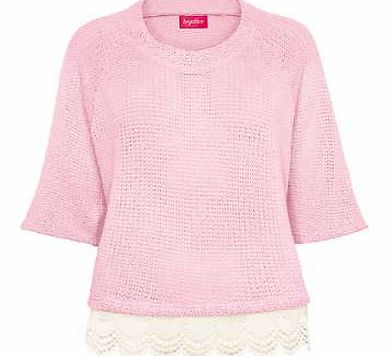 Together Lace-Hem Sweater