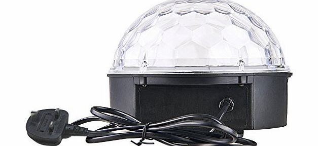 TOKUYI Super Beautiful MP3 amp; LED RGB Crystal Magic Ball Effect light Disco DJ Stage Lighting With AC Power Remote Controller USB Disk UK Plug for disco ballroom KTV bar stage club party etc