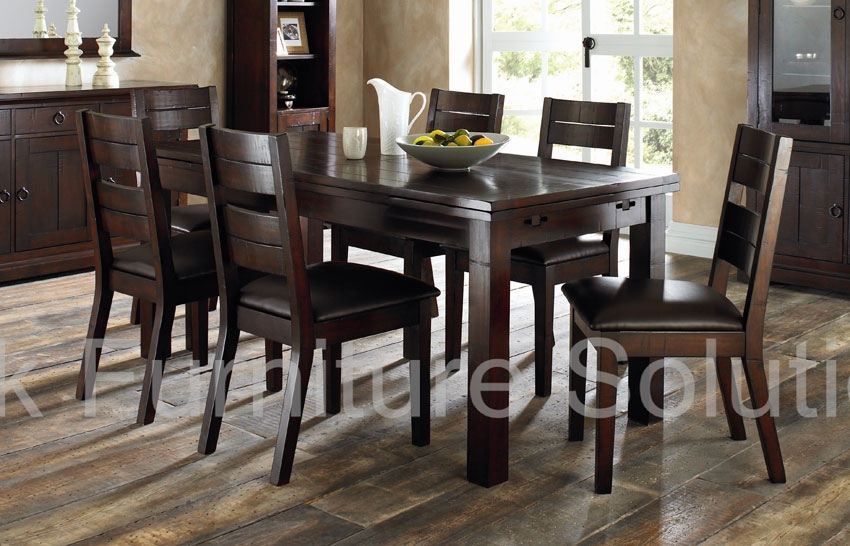 Dark Extending Dining Table - 180-260cm