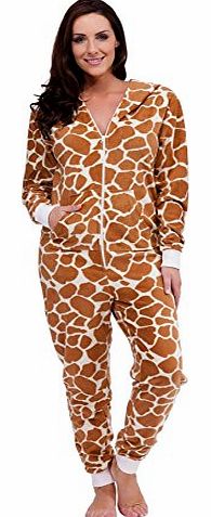 Tom Franks Ladies Tom Franks Soft Fleece Onesie LN616 Giraffe L