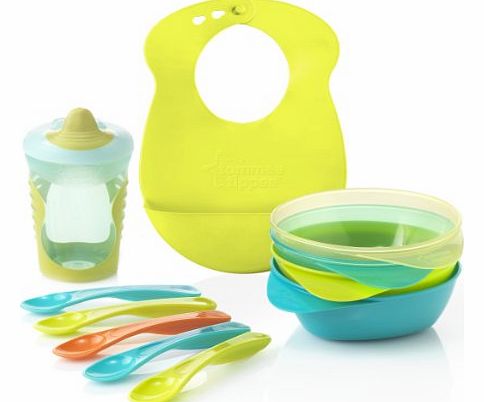 Tommee Tippee Explora Feeding Kit Including Bib (Blue)