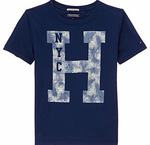 Boys Sine Cn Short Sleeve T-Shirt, Blue (Estate Blue/Peacoat), 7 Years