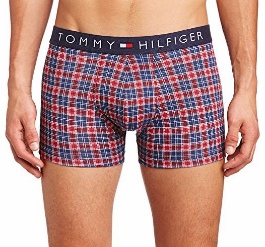 Tommy Hilfiger Mens Randolph Trunk Checkered Boxer Shorts, Multicoloured (Peacoat), Medium