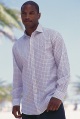 TOMMY HILFIGER window pane check long-sleeved shirt