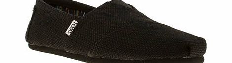 toms Black Classic Burlap Shoes