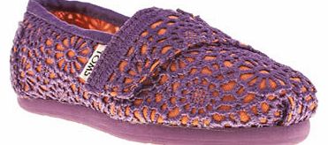 kids toms purple classic crochet girls toddler