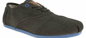 mens toms black and blue cordones shoes