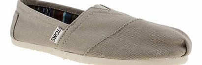 womens toms light grey classic flats 1300406870