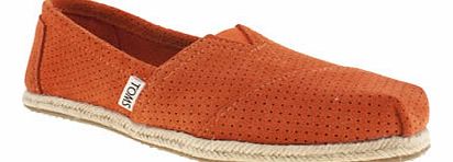 womens toms orange classic seas flats 1382222550