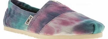 womens toms pale blue classic seasonal tie dye