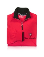 Mens Red Signature Cotton Zip Sweatshirt