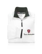 Mens White Signature Cotton Zip Sweatshirt