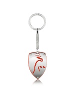 Tonino Lamborghini Signature Shield Sterling Silver Key Ring
