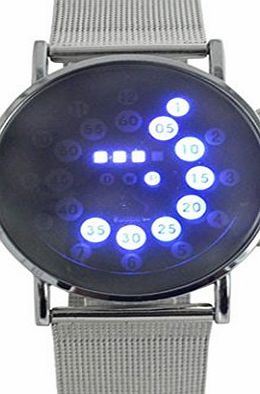 Tonsee� Tonsee Sport Men Led Digital Stainless Steel Blue Circle Wrist Watch Gift