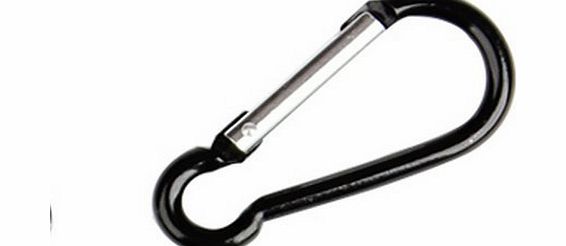 TOOGOO(R) 10 Black S Carabiner Camp Spring Snap Clip Hook Keychain Keyring Climbing Hiking