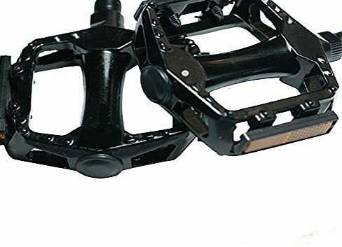 TOP-MAX 9/16`` Pair of Color Black 9/16`` Bicycle Cycling Pedals MTB BMX Bike Alumium Alloy(Black)