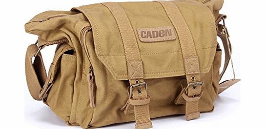 TOP-MAX Waterproof Canvas Khaki One shoulder camera bag for Nikon D3000, D3100, D3200, D5000, D7000 and More Cameras