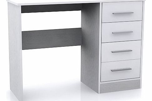 Toronto Edge White High Gloss Dressing Table Desk