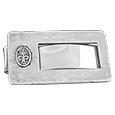 Large Ashlar Finish Sterling Silver Money Clip