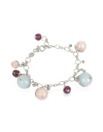 Tulipani Amethyst and Quartz Charm 18K Gold Bracelet