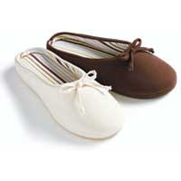 Memory Foam Clog Slippers Chocolate Stripe Size 4