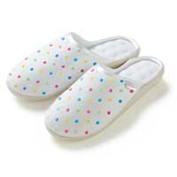 Polka Dot Terry Mule Slippers Polka Dot Size 4