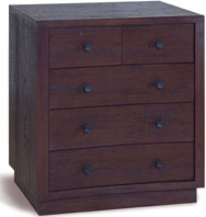 Dark Oak 2 over 3 Chest of Drawers