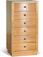 Oak 6 Drawer Tallboy Chest of Drawers