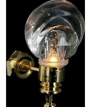 Dolls House Miniature Lighting Electric Light Outside Art Deco Globe Wall Lamp