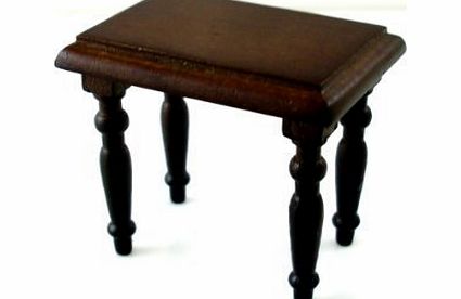 Town Square Miniatures Dolls House Miniature Lounge Furniture Dark Oak Side Wine Table