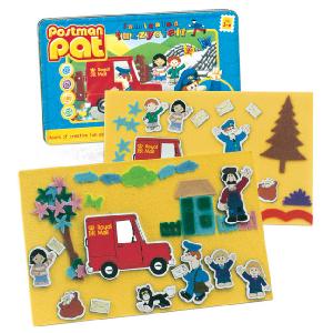 Toy Brokers Postman Pat Fuzzy Felt Laminated Tin