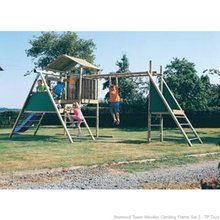 tp Sherwood Tower Wooden Climbing Frame Set 2 - TP Toys