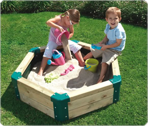 TP Wooden Hexagonal Sandpit