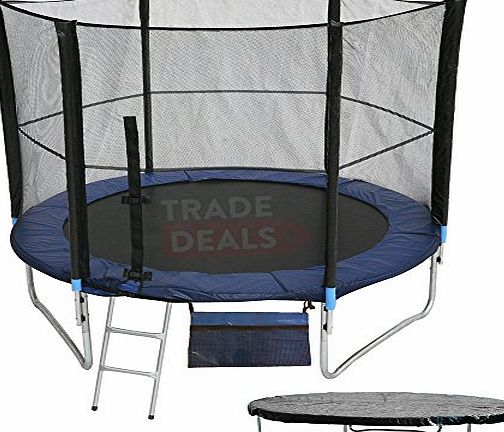 Trade.Deals ActivePlus � XL Extra-Large 8FT 8 FT Foot Trampoline With FREE Safety Net Enclosure, Ladder, Rain Cover amp; Shoe Bag
