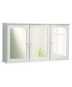 Traditional 3 Door White Cabinet