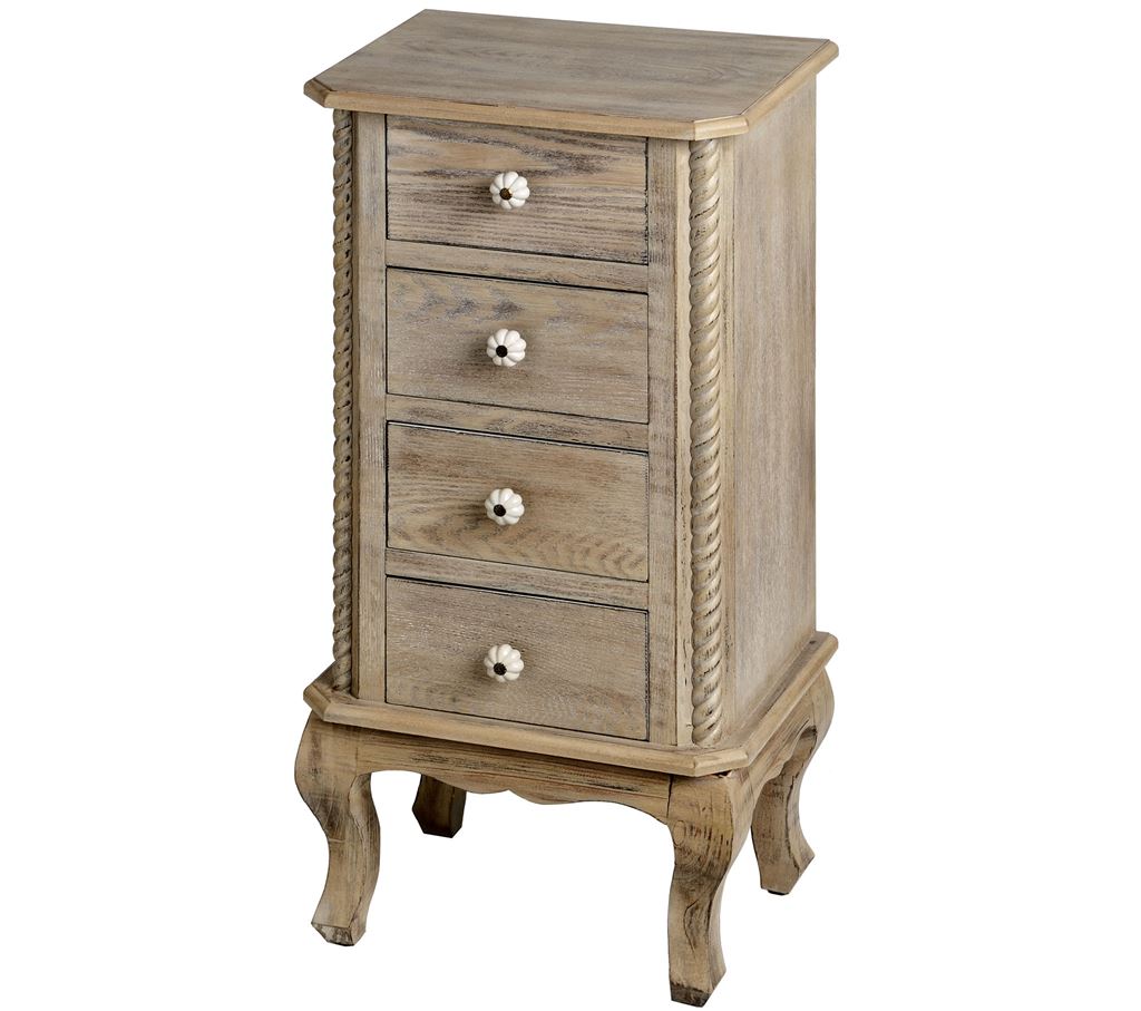 Limed Oak 4 Drawer Chest