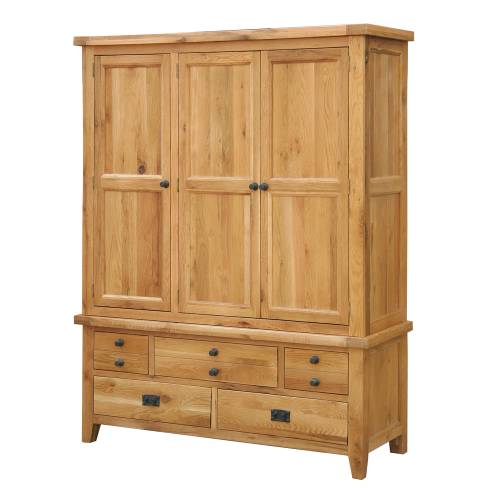 Trafalgar Oak Triple Wardrobe