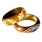 Traidcraft Carved Wooden Bangle Set