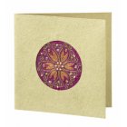 Traidcraft Round Orange Flower Card