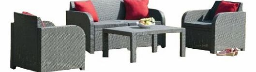 Transcontinental Allibert Oklahoma Lounge Set - Anthracite Grey