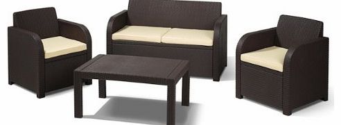 Trans Continental Group Ltd Transcontinental Allibert Oklahoma Lounge Set - Brown