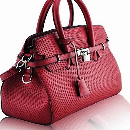 TrendStar New Womens Designer Inspired Handbag Work Satchel Faux Leather Shoulder Bags (Nude Fashion With Long