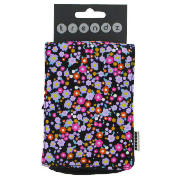 Black Ditsy Pattern Universal Mobile Pouch