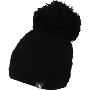 Ladies Trespass Dorain Pom Pom Beanie. Black