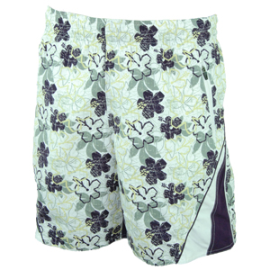 Mens Trespass Cutback Boardshort. White Print