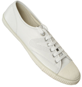 White Leather Plimsoles