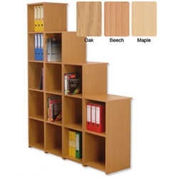 Trexus ExtraTall Half Bookcase Beech