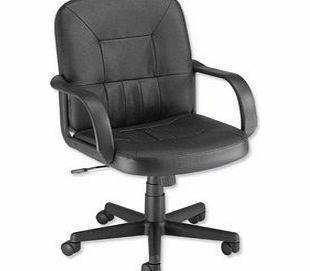 Trexus Rutland Managers Armchair Basic Back H520mm W480xD460xH440-560mm Leather Ref 10312-02F