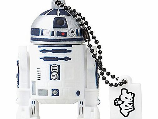 Tribe FD007407 Star Wars Pendrive Figure 8 GB Funny USB Flash Drive 2.0, Keyholder Key Ring, R2-D2, White